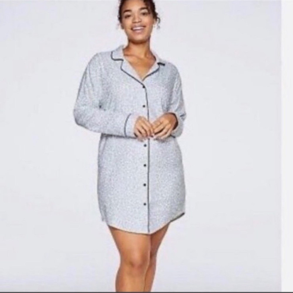 PINK VS FLANNEL SLEEP DRESS